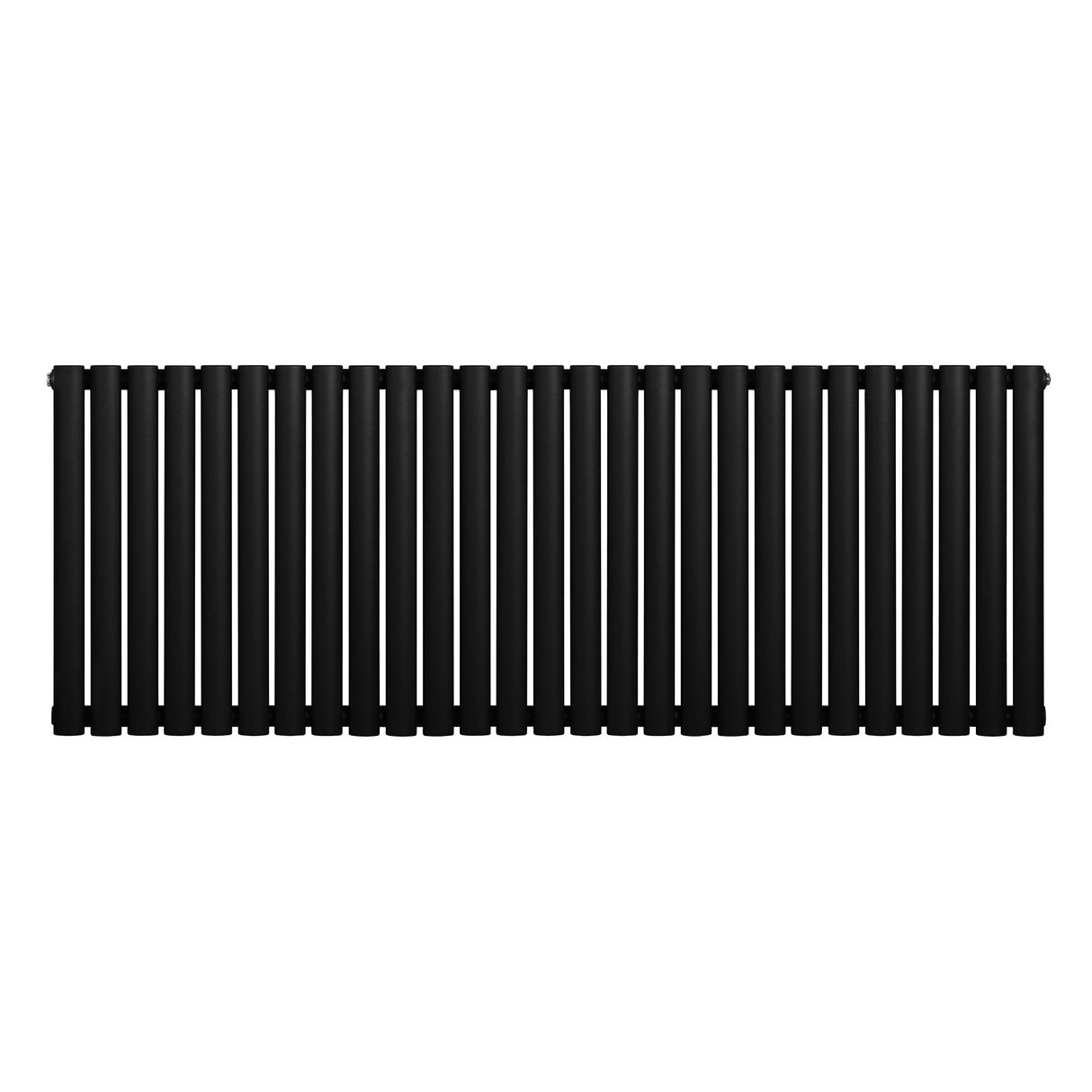 Oval Single Column Radiator - 600 x 1620mm - Black