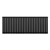 Oval Single Column Radiator - 600 x 1620mm - Black