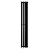 Oval Single Column Radiator - 1600 x 240mm - Black