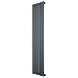 Oval Single Column Radiator - 1600 x 360mm - Anthracite Grey