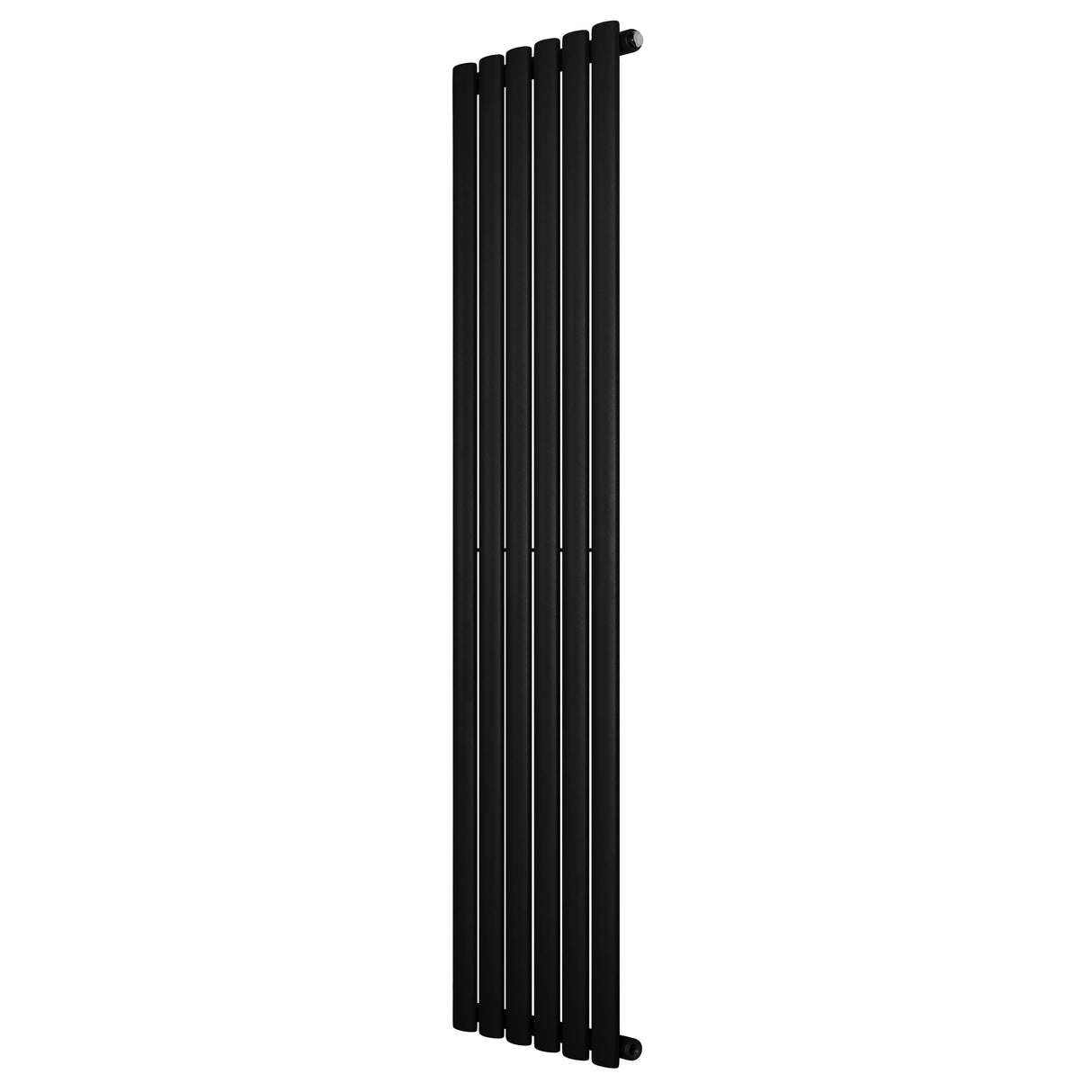 Oval Single Column Radiator - 1600 x 360mm - Black
