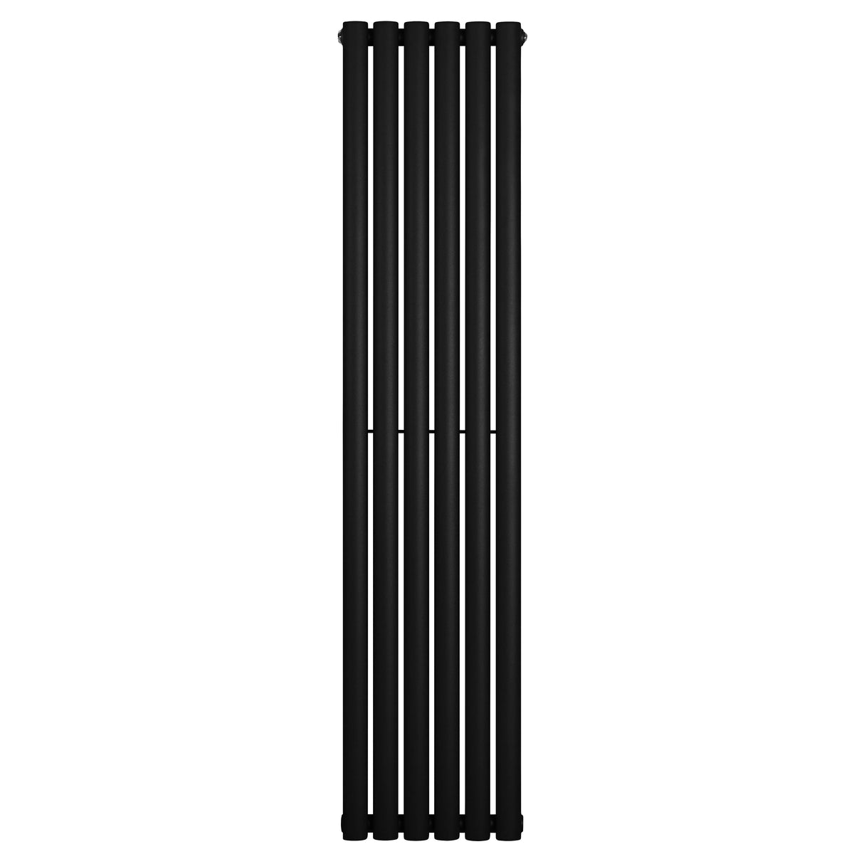 Oval Single Column Radiator - 1600 x 360mm - Black