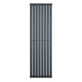 Oval Single Column Radiator - 1600 x 480mm - Anthracite Grey
