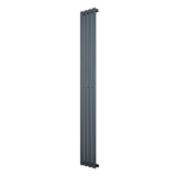 Oval Single Column Radiator - 1800 x 240mm - Anthracite Grey