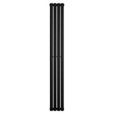 Oval Single Column Radiator - 1800 x 240mm - Black