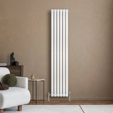Oval Single Column Radiator - 1800 x 360mm - White