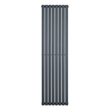 Oval Single Column Radiator - 1800 x 480mm - Anthracite Grey