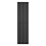 Oval Single Column Radiator - 1800 x 480mm - Black