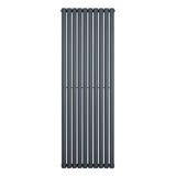 Oval Single Column Radiator - 1800 x 600mm - Anthracite Grey