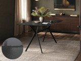 SOLACE+CO Emil Mottled Glass Dining Table with Isla Chairs Set of 4