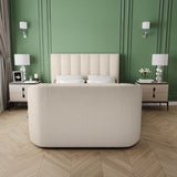 Flair Megane Double Side Lift TV Ottoman Bed Cream Boucle