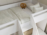 Flair Eddie Staircase Triple Bunk Bed with Storage White & Oak