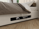 Flair Megane Double Side Lift TV Ottoman Bed Cream Boucle