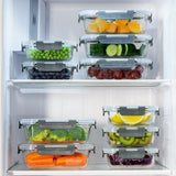 Glass Food Storage Containers in 2 sizes - 1050ml and 370ml - 10 PACK