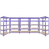 3 x Q-Rax Blue 120 x 50 x 180cm & 2 x Racking Blue 90 x 50 x 180cm