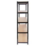 Monster Racking T-Rax Metal Storage Shelves, Black, 90cm W, 45cm D, Set of 3