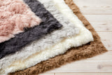 Pale grey shearling yin yoga mat