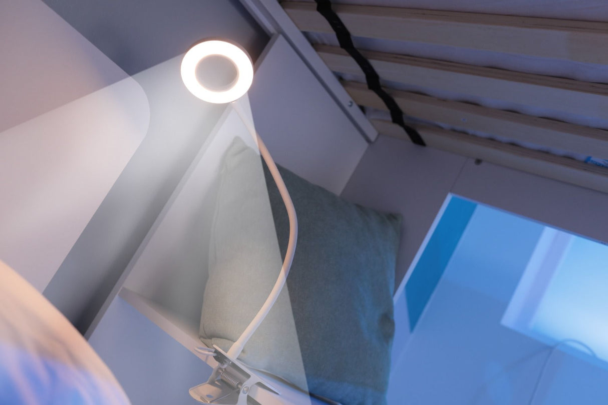 Clip on LED 3 Mode Bendy Light White