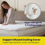 Brightr® Aurora Deluxe 2 in 1 Best Memory Foam mattress topper - Medium Firm