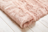 Soft pink shearling wellness mat