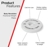2 x 0.5kg Fractional Bumper Plates