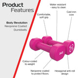 2 x 3KG Neoprene dumbbells