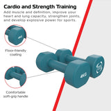 2 x 4KG Neoprene dumbbells