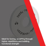 2 x 0.5kg Fractional Bumper Plates