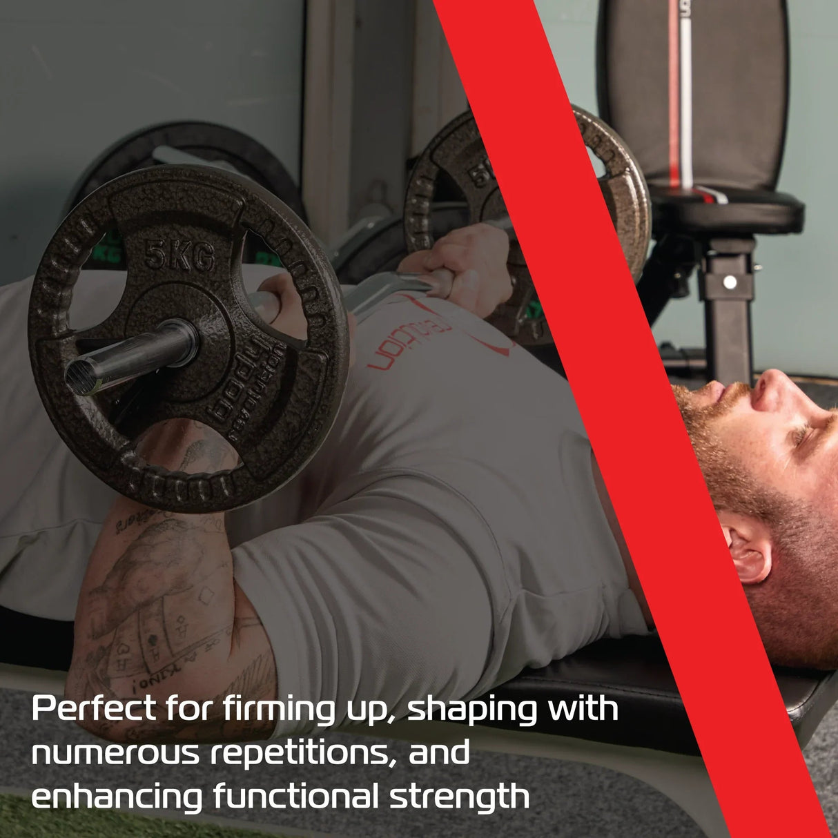 2x 5kg Cast Iron Weight Plates - 1" Standard Tri Grip