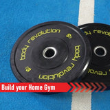 Body Revolution Olympic Black Bumper Plate 150kg Bundle