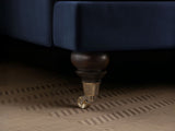 SOLACE+CO Addison 3 Seater Blue Velvet Sofa