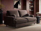 SOLACE+CO Addison 2 Seater with Caster Legs Mocha Velvet Sofa
