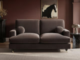 SOLACE+CO Addison 2 Seater with Caster Legs Mocha Velvet Sofa