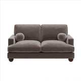 SOLACE+CO Addison 2 Seater Mocha Velvet Sofa