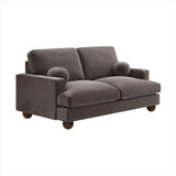 SOLACE+CO Addison 2 Seater Mocha Velvet Sofa
