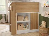Flair Aiden Kids Cabin Bed with Desk & Storage White & Oak