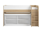 Flair Aiden Kids Cabin Bed with Desk & Storage White & Oak