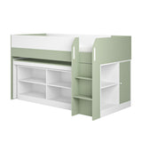 Flair Aiden Cabin Bed Mid Sleeper with Desk Olive Green