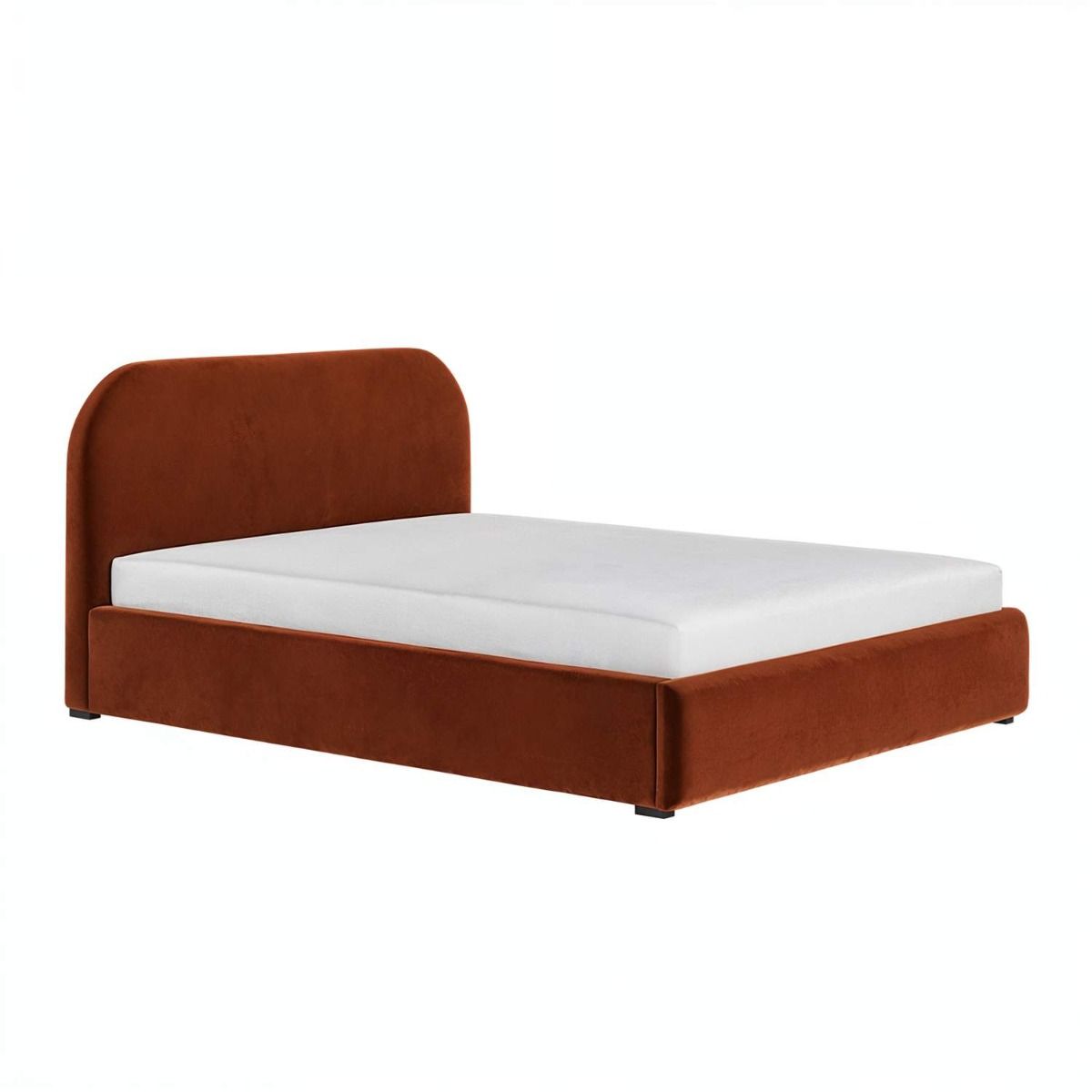 Flair Alba Kingsize Ottoman Bed Burnt Orange Velvet