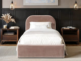 Flair Alba Single Ottoman Bed Velvet Pink