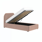 Flair Alba Single Ottoman Bed Velvet Pink