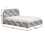 Flair Alba Tree Print Ottoman Bed Beige-Kingsize
