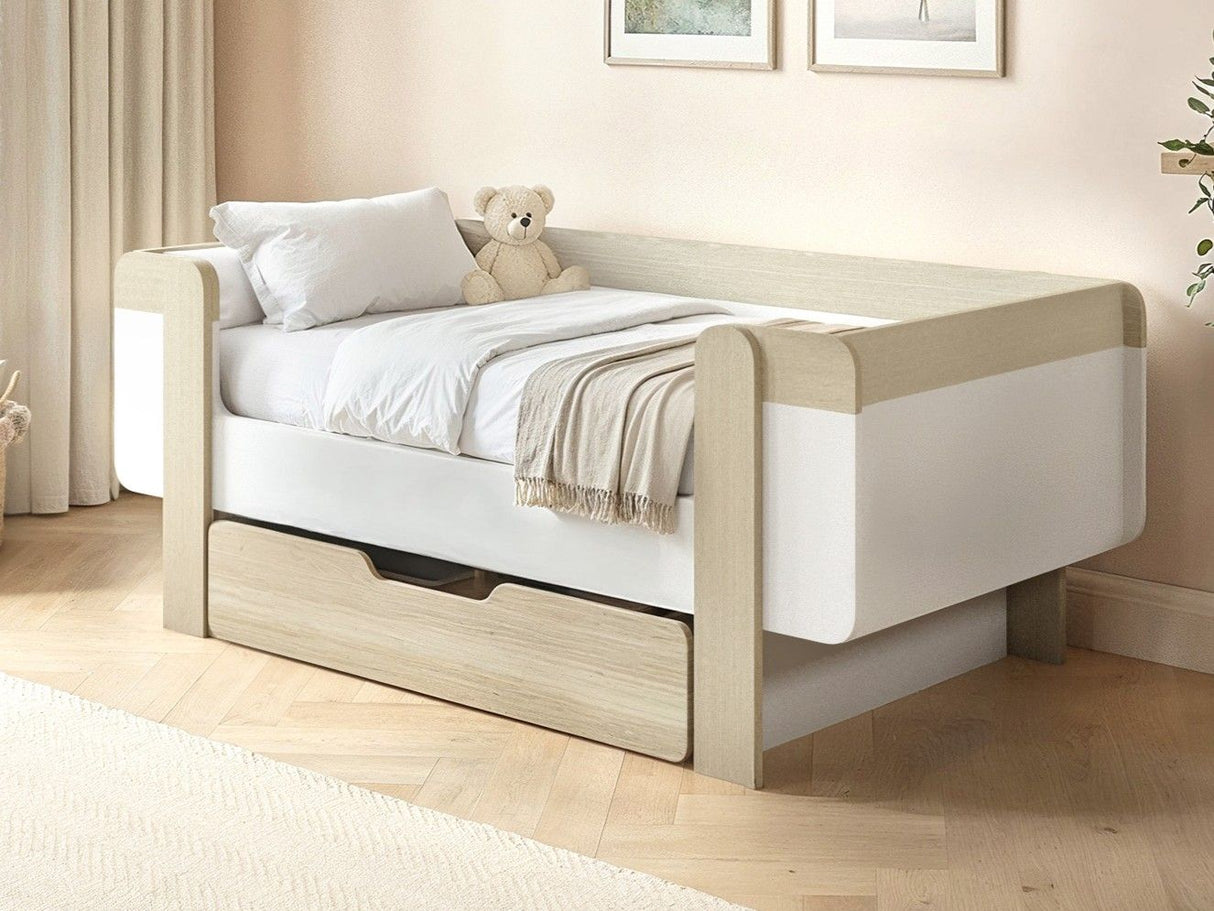 Flair Alfie Wooden Toddler Bed White & Oak
