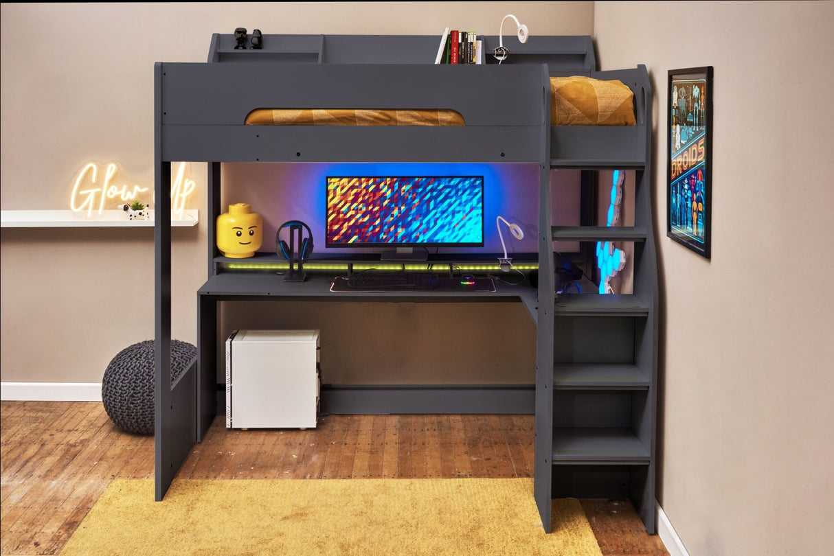 Flair Skyhigh Single Gaming High Sleeper Anthracite