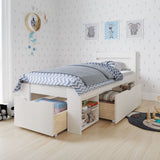 Noomi Hansa Storage Bed Frame White (FSC-Certified)