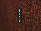 SOLACE+CO Asher 3 Seater Sofa with Reversible Footstool Burnt Orange Chenille