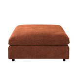 SOLACE+CO Asher U Shape Corner Sofa Bundle Burnt Orange Chenille