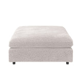 SOLACE+CO Asher Footstool Beige Boucle
