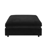 SOLACE+CO Asher U Shape Corner Sofa Bundle Black Velvet