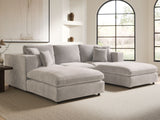 SOLACE+CO Asher U Shape Corner Sofa Bundle Beige Boucle